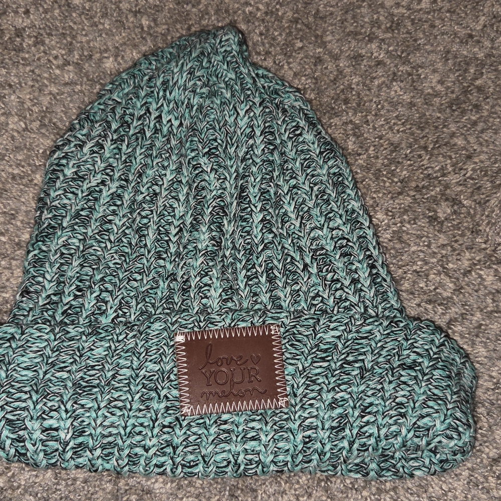 Love Your Melon Teal Knit Cuff Beanie